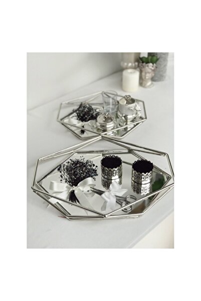 Masalsı Concept Söz Nişan Tepsisi Gümüş Damat Kahve Tepsi Seti