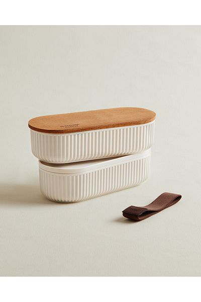 Madame Coco Magou 500ml Storage Container with Wooden Lid Set of 2