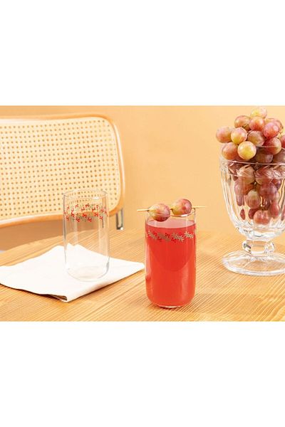 Madame Coco Musette-cherry Bloom 4-Piece Soft Drink Glass Set - 365 ml