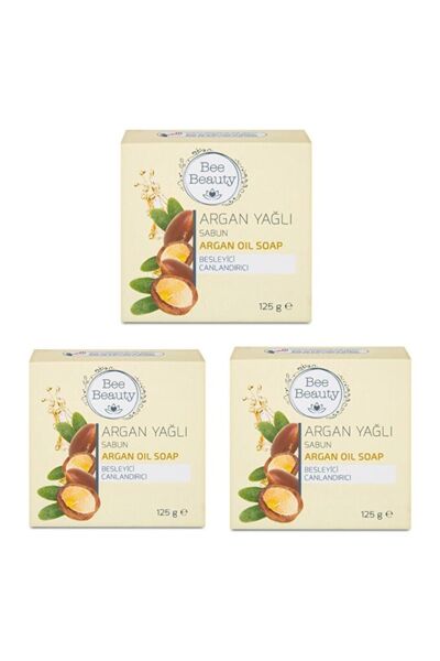 Bee Beauty Argan Oil Solid Soap 125 gr x 3 pieces