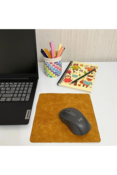 Genel Markalar Hakiki Deri Mausepad, 20*20cm Crazy Gerçek Deri Mouse Pad, 1 A...