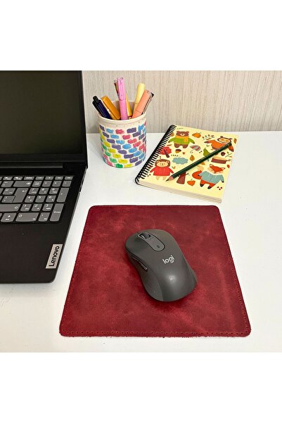 Genel Markalar Hakiki Deri Mausepad, 20*20cm Crazy Gerçek Deri Mouse Pad, 1 A...