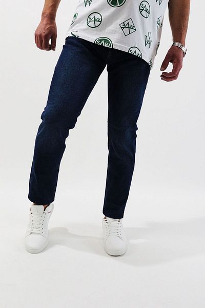 Staff Men's Navy Blue Regular Fit Jeans