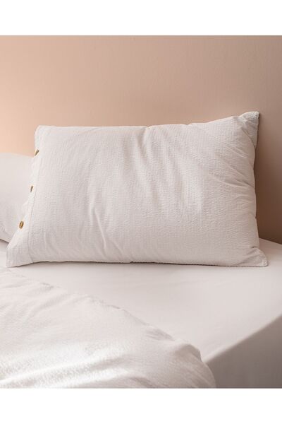 Madame Coco Linda King Size Yıkamalı Gofre Nevresim Takımı - Beyaz