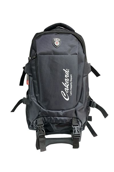 CAKARD Orthopedic Unisex Black Camping Bag - With Squeegee, Wheels, Back Passenger, 50 Liters, 20 Inch
