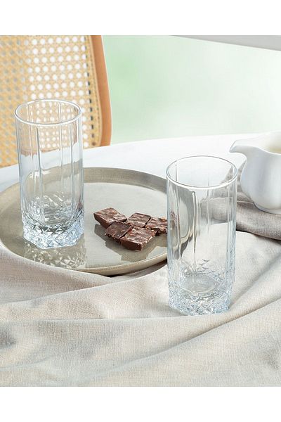 Madame Coco Pamella 4-teiliges Erfrischungsgetränkeglas-Set – 440 ml