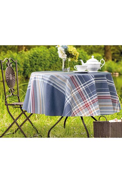 Madame Coco Farrant 140 Cm Dark Blue PVC Tablecloth