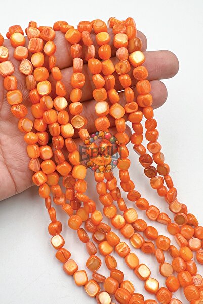 Ebruli Boncuk Φυσικές Χάντρες από Φυσικό Έγχρωμο Μαργαριτάρι - 1 Σειρά