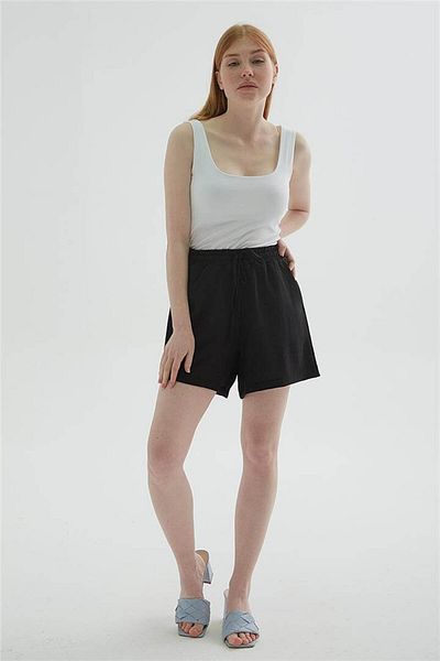 Fashion Friends 24Y0627K1 Fashion Friends Women's Denim & Canvas Shorts Black