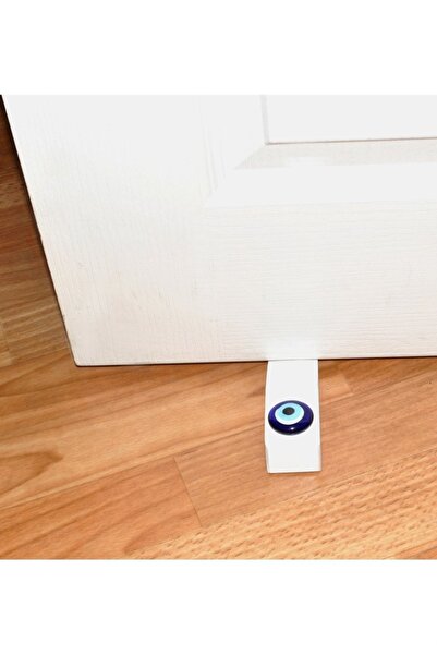 Orvila White Evil Eye Bead Under Door Stopper