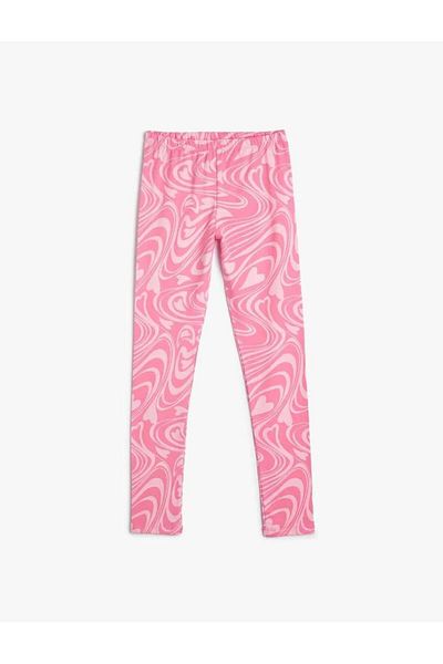Koton Rosa gemusterte Strumpfhosen für Mädchen - 4skg40023ak