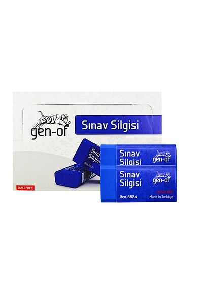 Gen-Of Blue Medium Size Exam Eraser - No:24 Dust Free (GEN-6624) 24 Pieces