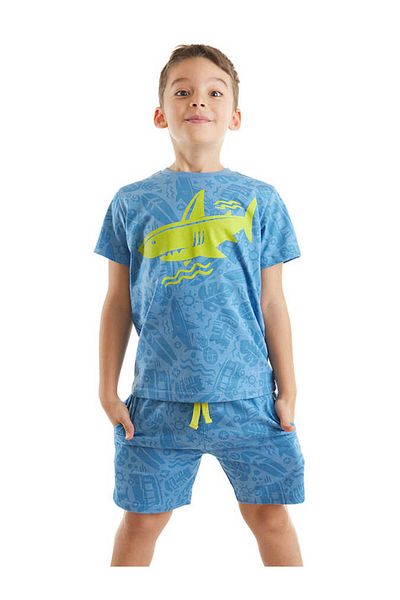 Denokids Shark Boy T-shirt Shorts Set