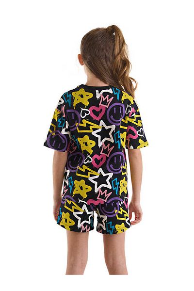 Denokids Street Style Girl's T-shirt Shorts Set