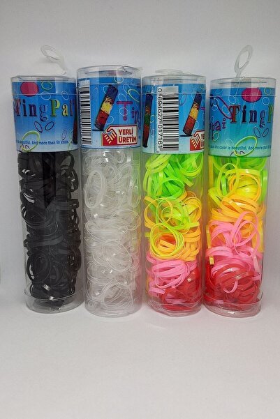 Chehra Design Hair Braid Elastic 4 Boxes 2 Boxes Colored 1 Box Black 1 Box Transparent