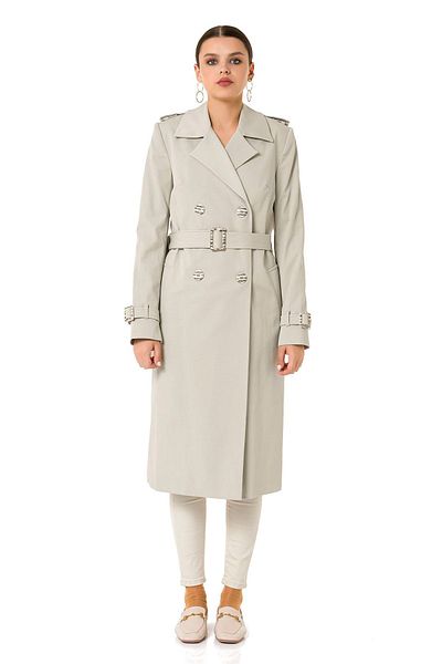 Icon Stone Shimal Patterned Women's Trench Jacket - 1639 Kb