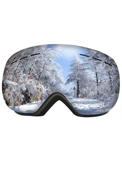 Schulzz 3 Layer Mirrored Snowboard Ski Goggles with Uv400 Protection Antisis Feature