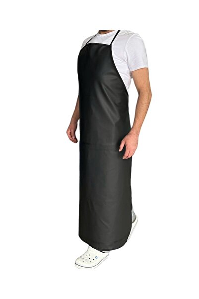 Bekiz Tela Su Geçirmez Pvc Bulaşık Önlüğü Siyah