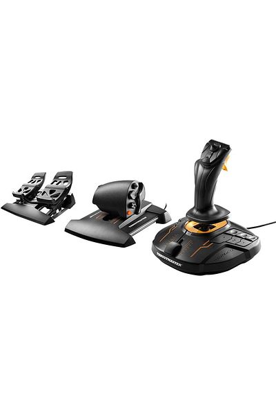 Thrustmaster T.16000M FCS Flight Pack: دواسات عصا التحكم والخانق والدفة للكمبيوتر الشخصي