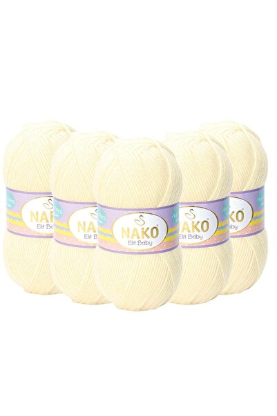 NAKO 5 τεμάχια Nako Elit Baby Anti Pilling νήματα πλεξίματος στο χέρι - 2378 ...