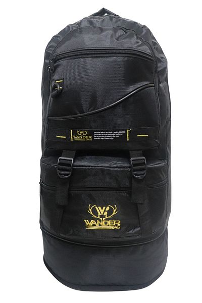 Baggor Wander 55+10l Bellows Black Multi-Eye Πεζοπορία-ταξίδι-σχολείο-βουνίστρια-trekking-camper Backpack