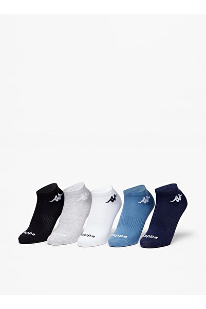 Kappa جوارب بطول الكاحل بتفاصيل شعار الماركة - طقم من 5 قطع