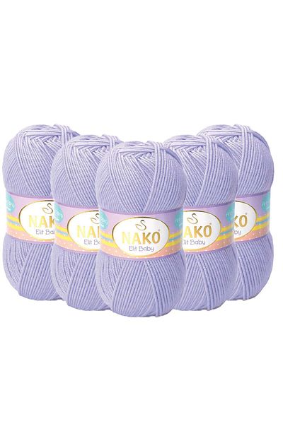 NAKO Nako Elit Baby Anti Pilling Knitting 5 Pieces - 10625 Lilac