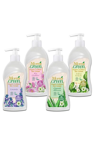 Mom's Green Organic Certified 4-Piece Soap Introduction Pack - 4x500 ml