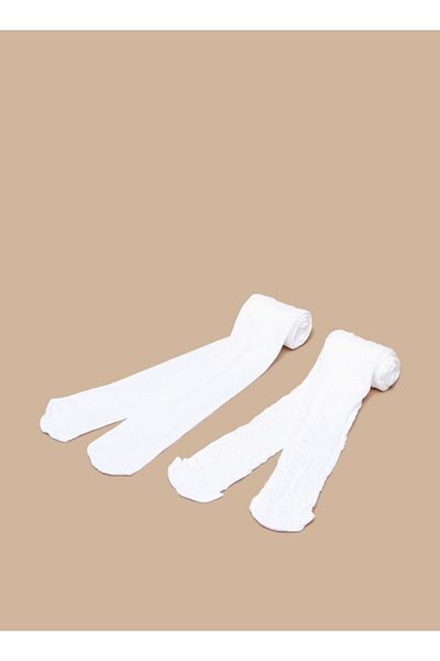 Little Missy Textured Tights - Set of 2