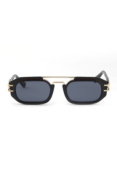 TomyHelf Black Frame Claret Red Detailed Women's Sunglasses