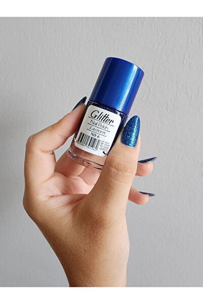 MOV Glitter Simli Oje Lacivert No:6