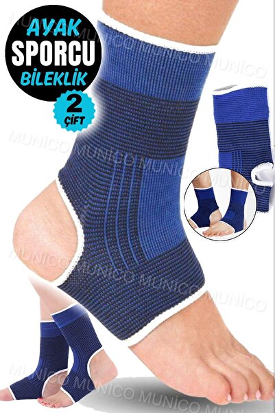 Munico 2 Çift Esnek Ayak Bileği Koruma Bandı Bileklik Ayak Bileği Koruyucu Ba...