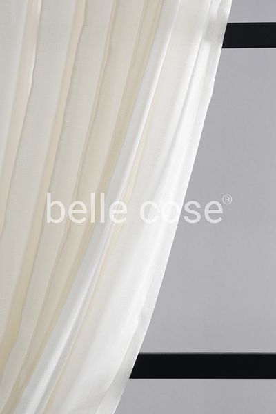 Belle Cose ستارة سيريوس كتان - تول مطوي، كريمي، 1x2 طيات واسعة