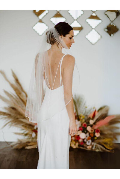 ecrin tuhafiye hobi Kırık Beyaz Duvak 1,5 Metre Taraklı 1. Kalite Hayal Tül V...