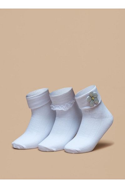 Flora Bella by Shoexpress Frill Detail Socks - Set of 3