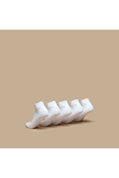 Oaklan by Shoexpress Logo Print Ankle Length Sports Socks - Set of 5