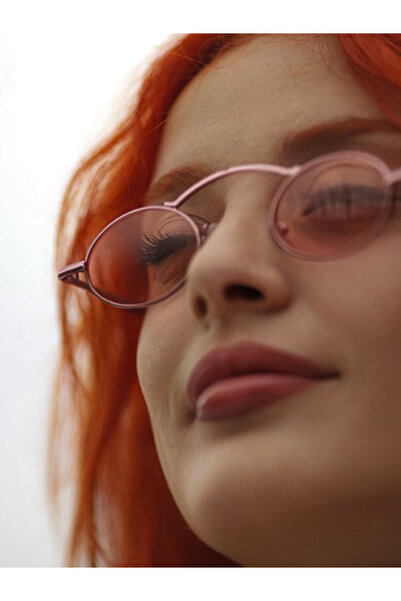TomyHelf Kadın Güneş Gözlüğü Minimalist Pembe Çerçeve Pembe Cam
