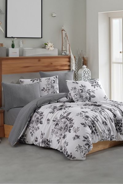 TABEA HOME Set cuvertură de pilota cu model dublu - BUMBAC, cearșafuri