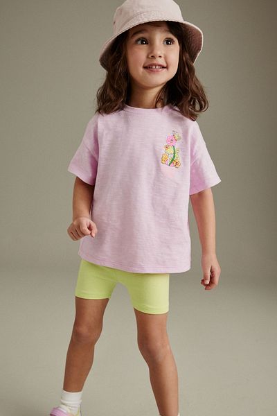 Next Baby Pink Floral Patterned 100% Cotton Tights Set