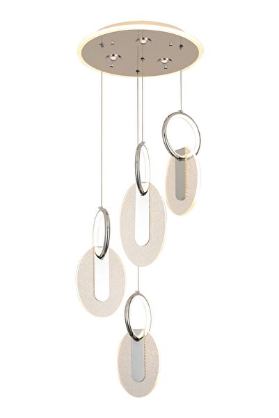 Apliqa Enola 4 lü Yuvarlak 79 watt Ledli Modern Tasarım Oturma Odası Salon Avize