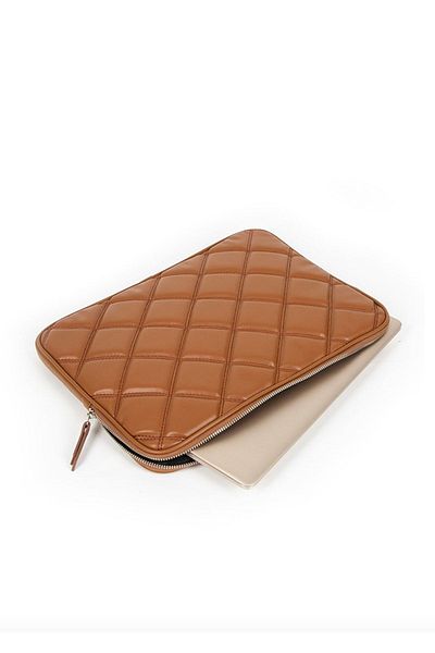 DUOMİNO حقيبة كمبيوتر محمول Macbook Ipad Pro Air Tan - 3 نماذج مختلفة (11 بوصة، 14 بوصة، 16 بوصة)، حقيبة