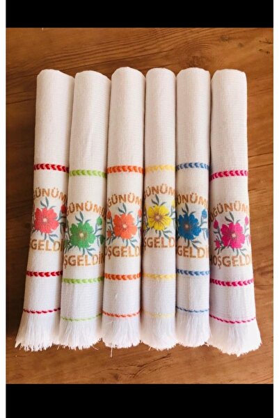 yörük tuhafiye Wedding Towel, Car Towel, Convoy Towel, 12 Pieces, Welcome to our wedding, School Towel, with flowers