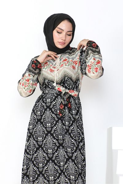 Bestenur Φόρεμα Viscose Black Ahter 1039