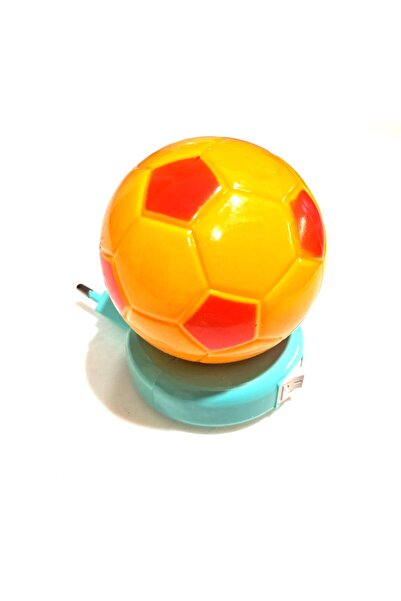 Genel Markalar Futbol Topu (Sarı- Kırmızı) Görünümlü  Anahtarlı Led Gece Lambası