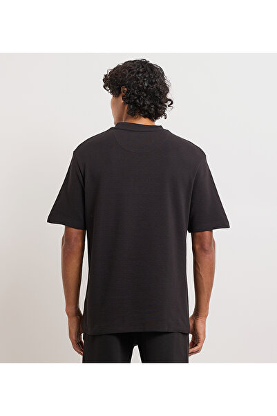 Aeropostale Men's Black Plain Crew Neck Short Sleeve T-Shirt