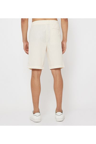 Aeropostale Men's Beige Elastic String Waistband Shorts