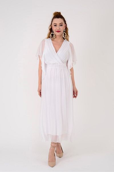 Park Moda 7066 MERIDA Μεταξωτό Φόρεμα - Διπλό Πέτο