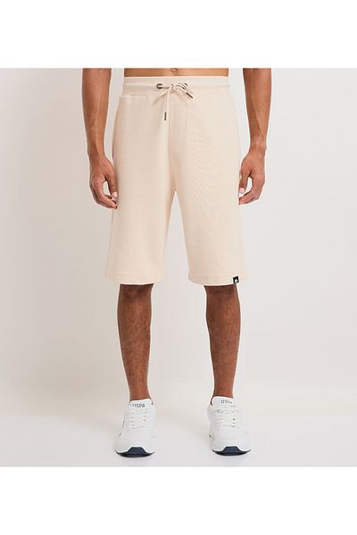 Aeropostale Men's Beige Elastic String Waistband Shorts