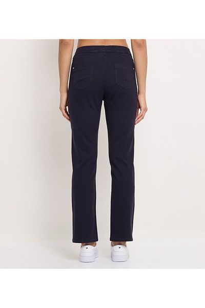 Aeropostale Women's Blue Plain Trackpants