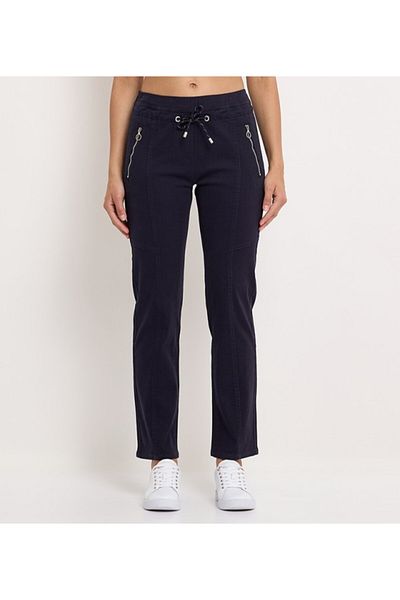 Aeropostale Women's Blue Plain Trackpants